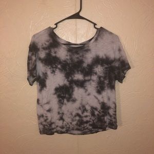 Gray and White Tye Dye Hollister T shirt